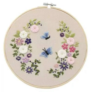 Hand Embroidery Kit 20cm - Beginners DIY Craft Project - Modern Needlework - Picture 1 of 1