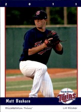 2011 Elizabethton Twins Grandstand #2 Matt Bashore Tipp City Ohio Baseball Card