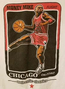 T-shirt bianca Money Mike USATA autentica classica Chicago Flight taglia XL - Foto 1 di 4