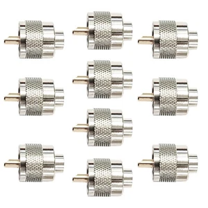 10er Pack PL 259 Kurzform  Stecker bis 6 mm Kabel für RG58 - Zdjęcie 1 z 6