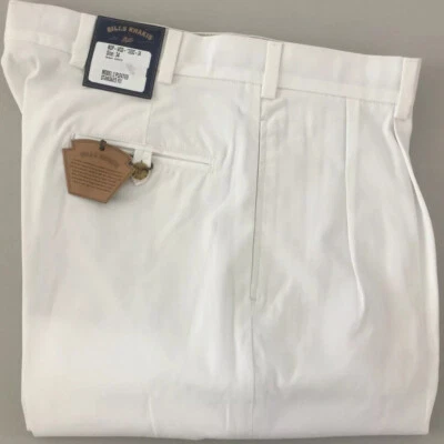 BRAND NEW-Bills khakis M2P-WCG Size 34 PLEATED GABERDINE COTTON WHITE $165 - Image 1 of 3