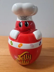 Jelly Belly The Original Gourmet Jelly Bean Jar Canister Red Ceramic Chef Hat - Picture 1 of 12