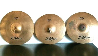Lote de 3 platillos turcos Avedis ZILDJIAN ZBT 14" Hi Hat Top+Bottom Crash 16" EE. UU. Foto 1 de 4