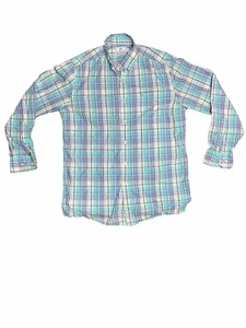 Southern Tide Long Sleeve Men’s Medium Button Up Classic Fit Blue Plaid Check - Picture 1 of 5