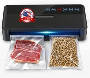 Máquina selladora vacío, sellador alimentos cortador incorporado almacenamiento - Picture 1 of 8