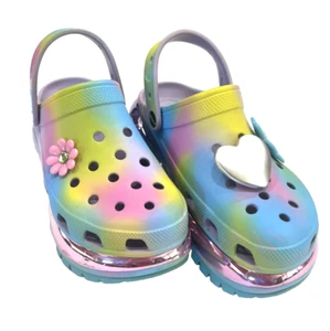 RARE UNISEX Limited Edition Crocs x Lazy Oaf Mega Crush Clog. 9W 7M COLORFULL - Picture 1 of 13
