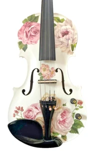Rose Delight Electric Acoustic Violin Outfit 4/4, brass mechanical pegs - Picture 1 of 9