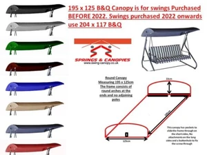 garden swing seat canopy replacement cover size 195 x 125 cm NAVY B&Q COLORADO - Picture 1 of 12