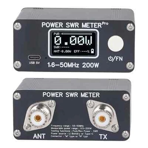 SWR Meter 1.6-50MHz, 0.5W-200W Alarm Function Shortwave HF PWR Power Tester Tool - Zdjęcie 1 z 6