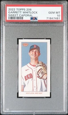 2022 Topps 206 Garrett Whitlock Sweet Caporal 1/32 PSA 10 - Image 1 of 2