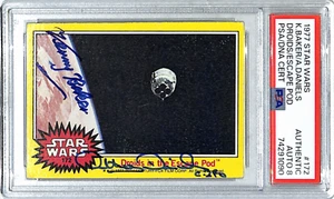 1977 TOPPS Star Wars ANTHONY DANIELS KENNY BAKER Signed Card Auto PSA/DNA 8 Slab - Picture 1 of 3