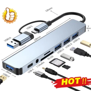 8 en 1 USB HUB USB C Station d'accueil Transfert Haute Vitesse - USB Splitte - - Photo 1/8