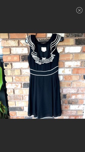 Mini abito donna Kate Spade taglia 4 in misto seta con volant