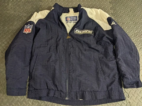 Vintage 90's San Diego Chargers Jacket NFL XL Apex 1 Cover
