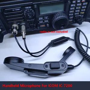 Handheld Microphone Emergency Communication Moving coil Mic For ICOM IC-7200 - Picture 1 of 12