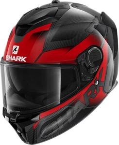 SHARK SPARTAN GT CARBON SHESTTER RED ANTHRACITE HELMET - Picture 1 of 3