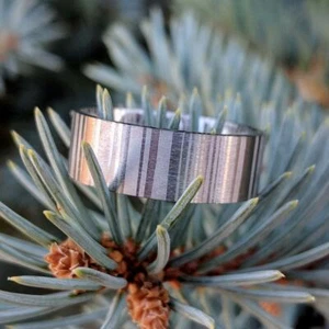 Damascus Steel Wedding Ring USA Made Damascus Bands - Picture 1 of 7