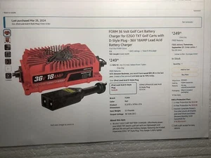 36V 5A Golf Cart Battery Charger "D" Style Plug for Ez Go Club Car DS EZgo TXT - Picture 1 of 3