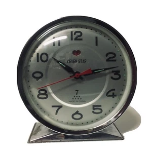 ANTICO OROLOGIO DA TAVOLO SVEGLIA  ANTICA SEVEN STAR A CORDA - Imagen 1 de 9