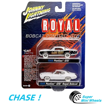CHASE ! Johnny Lightning 2-Pack 1966 Pontiac GTO Gold & 1969 Pontiac GTO Orange - Image 1 of 2