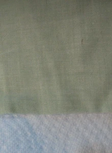 Vintage Baumwollmischung FEEDSACK STOFF grün Chambray - Bild 1 von 2