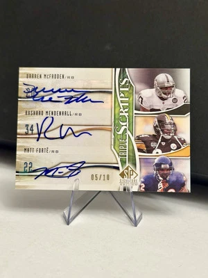 2009 SP Triple Scripts! Darren McFadden, Rashard Mendenhall, Matt Forte /10 🔥 - Image 1 of 4