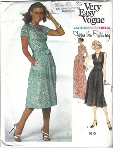Vogue Designer Sewing Pattern 1610 Diane Von Furstenberg Wrap Dress Size 12 - Picture 1 of 4
