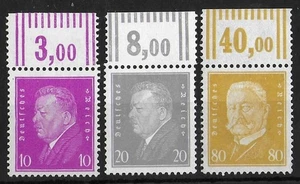 GERMANIA RICH 1930 Mint NH set completo di 3 francobolli Michel #435-437 CV €420 VF - Foto 1 di 1