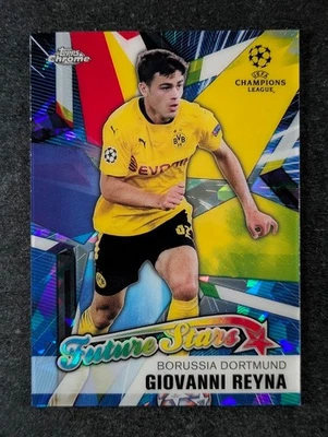 2020-21 Topps Chrome UEFA GIOVANII REYNA Future Stars Borussia Dortmund #FS-GR - Image 1 of 3