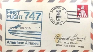 Event Cover - First Flight 747 American Airlines L.A. To New York 1970. #-6814 - Picture 1 of 12
