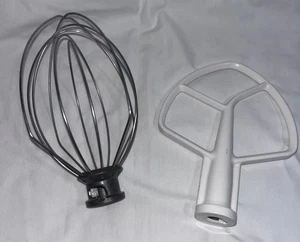 KitchenAid Stand Mixer Replacement Flat Beater And Wire Whip - Picture 1 of 11