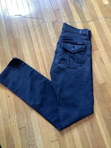 7 For All Mankind Ladies Size 29-33 Black Rocker Slim-Bootcut Denim Jeans,MINT - Picture 1 of 5