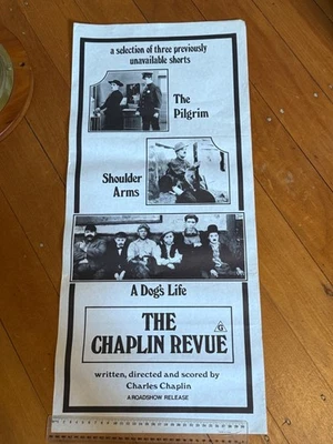 Vintage Original 1950s Charlie Chaplin Poster The Chaplin Revue Great Condition - Bild 1 von 3