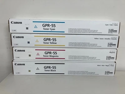 Tóner genuino nuevo sellado Canon GPR-55 cian magenta amarillo negro LEER descripción Foto 1 de 3