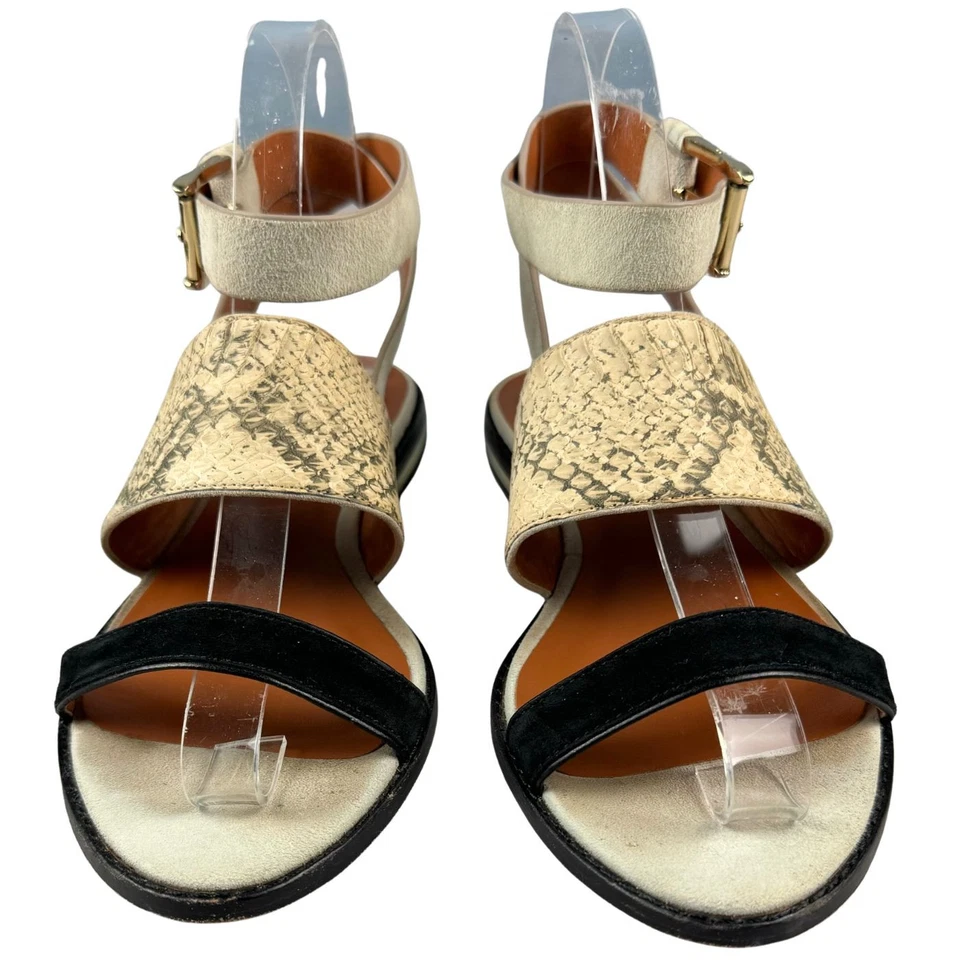 Сандалии Rebecca Minkoff Vero Cuoio с анималистическим принтом на лодыжке размер 7 М классические - Изображение 1 из 4