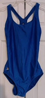 Royal Blue Speedo One-Piece Swimsuit, Size 8?, Lined Front - Image 1 of 4