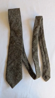 Hanly & Co tweed wool tie from Ireland, brown - Image 1 of 4