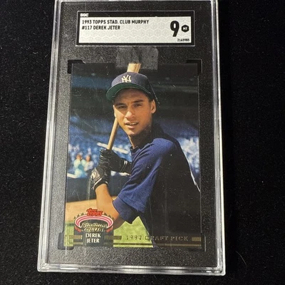 Stadium Club Murphy #117 1993 Derek Jeter Rookie RC SGC 9 Foto 1 de 2