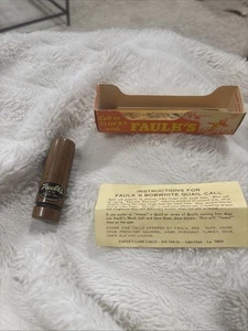 Vintage Faulk's Champion Quail Call Q-20 W/Box & Papers Lake Charles LA - Picture 1 of 17