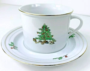 TIENSHAN HOLIDAY HOSTESS TAZA Y PLATILLO ORO 22K PORCELANA FINA JUEGO DE 2 PIEZAS 8 OZ NUEVO DE COLECCIÓN - Imagen 1 de 11