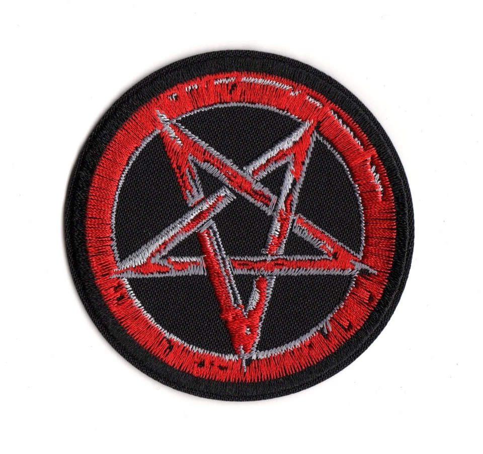 Pentagram Patch | Gothic Satanic Biker Gang Devil 666 Witchcraft Occult Logo - Image 1 of 1