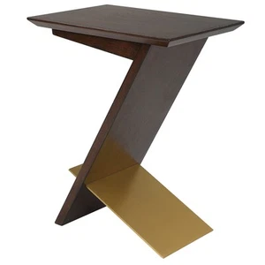 Uttermost 24096 Breakthrough 17"W Rubberwood and Stainless Steel - Brass - Picture 1 of 8