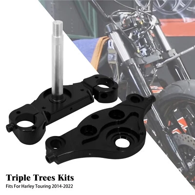 Kits de árboles triples rastrillados de 11 grados de rueda de 21" 23" 26" para Harley Touring 2014-2024 Foto 1 de 4