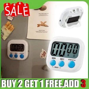 LCD Digital Kitchen Egg Cooking Timer Count Down Clock Alarm Stopwatch Magnetic - Picture 1 of 16