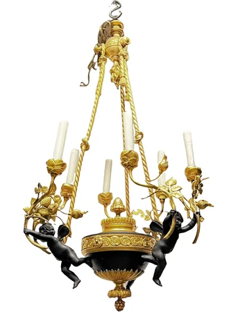 Louis XVI Style Gilt Bronze Chandelier Cover