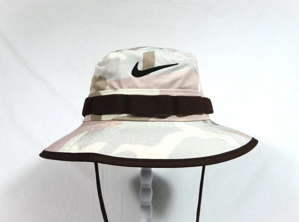 S Nike Apex Dri-Fit Boonie Bucket Hat Camo Coconut Milk FB5622-113 Adult