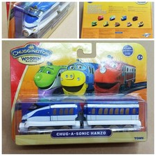 TOMY CHUGGINGTON WOODEN MAGNETIC TRAIN- CHUG-A-SONIC HANZO +TENDER