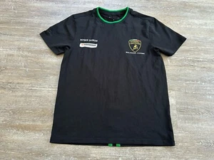 Automobili Lamborghini Squadra Corse Team Travel T Shirt Racing Black Small Mens - Picture 1 of 5