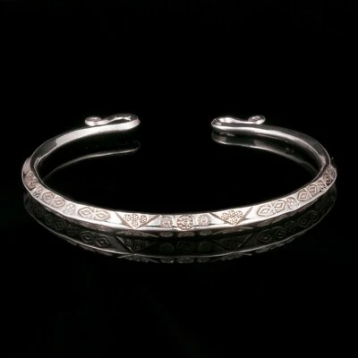 Echt 925 Silber Armreif Armspange Wikinger Kelten Damen Schmuck Armband offen - Bild 1 von 4