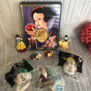DISNEY Snow White & the Seven Dwarves DVDs & 4 action toys & 2 NEW Mcdonalds NEW - Picture 1 of 16